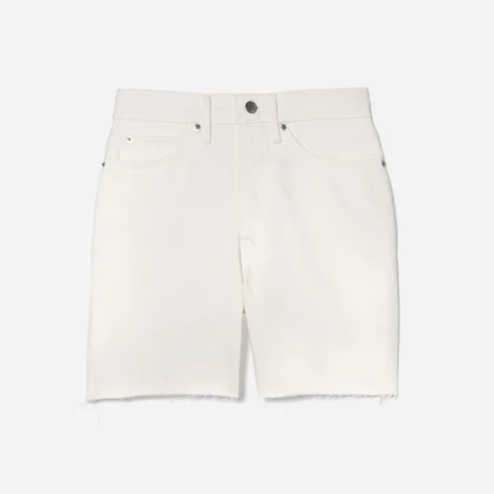 NWT EVERLANE - THE WAY-HIGH JEAN SHORT - BONE - Picture 3 of 4